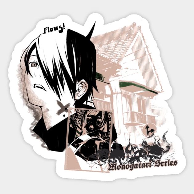 Monogatari Series ''ROUTE X'' V2 Sticker by riventis66